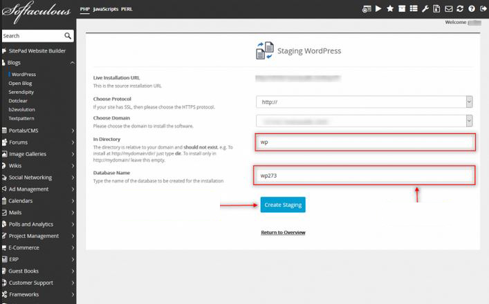 Staging-Wordpress