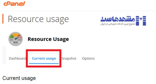 Current Usage Cpanel